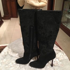 Lovely Charles Jourdan black suede boots.